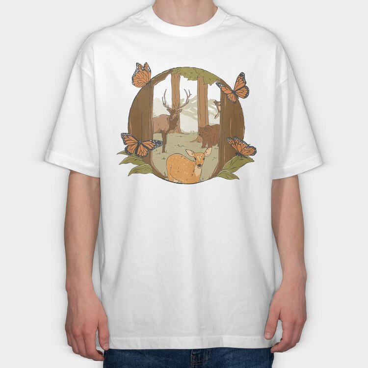 In the Woods, Tricou Oversize Barbati (Unisex)