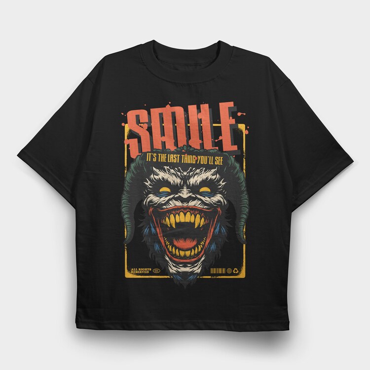 Trend Monster Face, Tricou Oversize Barbati (Unisex)