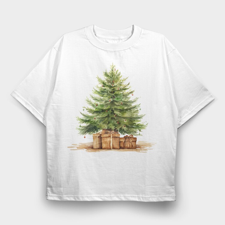 Christmas Tree Old, Tricou Oversize Barbati (Unisex)