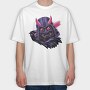 Samurai Cyberpunk Vaporwave, Tricou Oversize Barbati (Unisex)