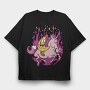 Banana Riding a Unicorn, Tricou Oversize Barbati (Unisex)