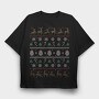 Christmas Ugly Sweater, Tricou Oversize Barbati (Unisex)