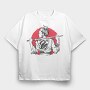 Samurai Girl Tattoo, Tricou Oversize Barbati (Unisex)