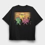 Chupacabra vs Mothman, Tricou Oversize Barbati (Unisex)