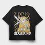 Samurai Girl Yellow, Tricou Oversize Barbati (Unisex)
