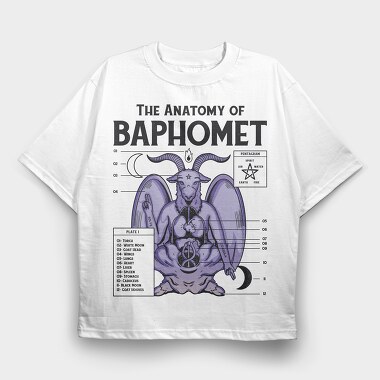 Baphomet Anatomy, Tricou Oversize Barbati (Unisex)