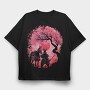 Samurai Horse Landscape, Tricou Oversize Barbati (Unisex)
