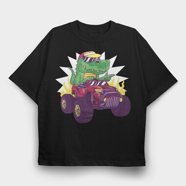 Trex Monster Truck, Tricou Oversize Barbati (Unisex)
