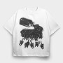 Ink Black Cats, Tricou Oversize Barbati (Unisex)