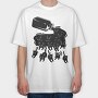 Ink Black Cats, Tricou Oversize Barbati (Unisex)