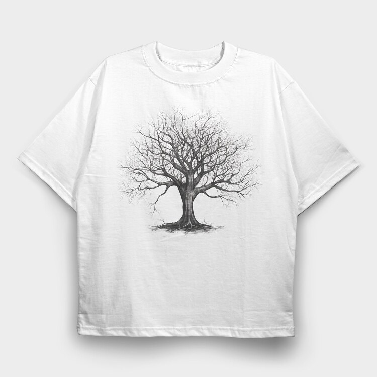Bare Tree, Tricou Oversize Barbati (Unisex)