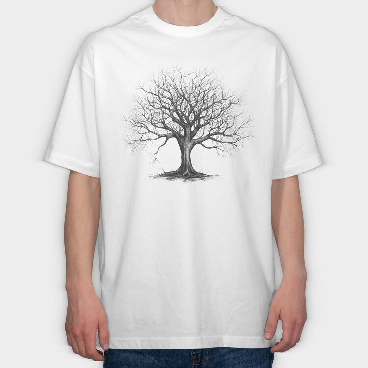 Bare Tree, Tricou Oversize Barbati (Unisex)