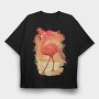 Flamingo Painting, Tricou Oversize Barbati (Unisex)