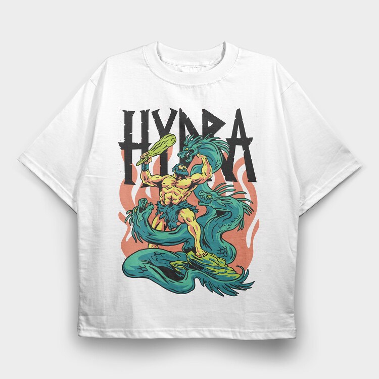 Mythology Hydra, Tricou Oversize Barbati (Unisex)