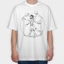 Basketball Vitruvian Man, Tricou Oversize Barbati (Unisex)