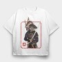 Samurai Pug, Tricou Oversize Barbati (Unisex)