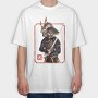 Samurai Pug, Tricou Oversize Barbati (Unisex)