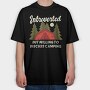 Introvert Camping, Tricou Oversize Barbati (Unisex)