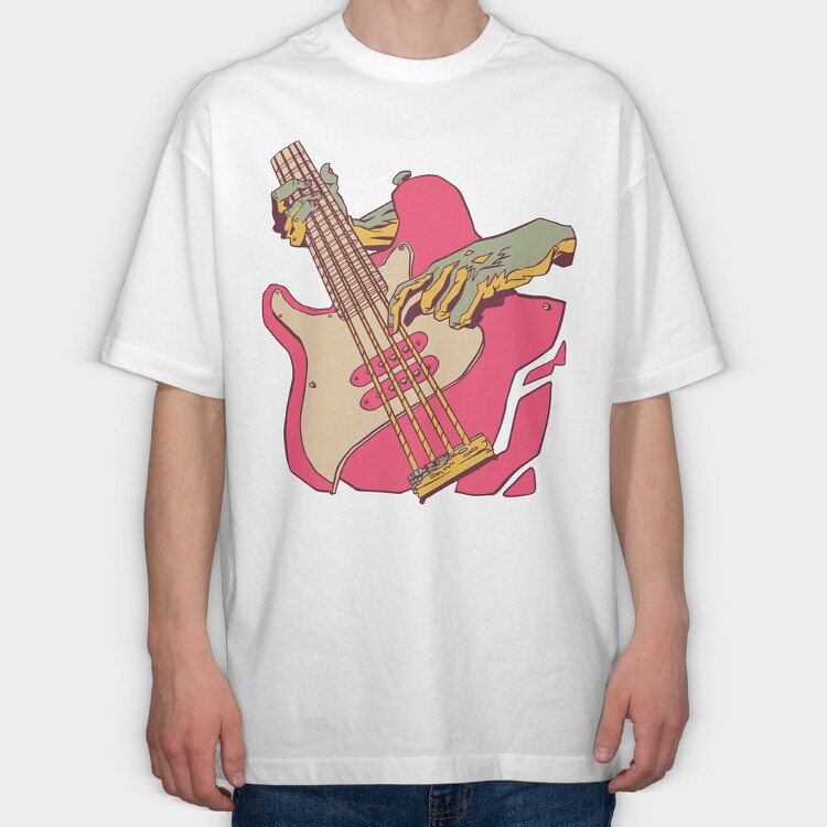Bass Guitar, Tricou Oversize Barbati (Unisex)