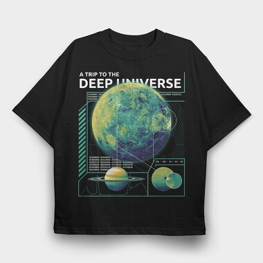 Trip to the Deep Universe, Tricou Oversize Barbati (Unisex)