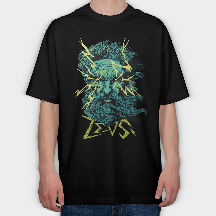 Mythology Zeus, Tricou Oversize Barbati (Unisex)