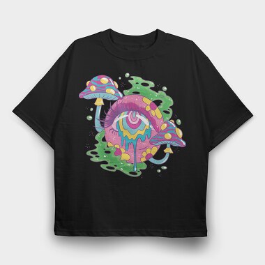 Trippy Eye, Tricou Oversize Barbati (Unisex)