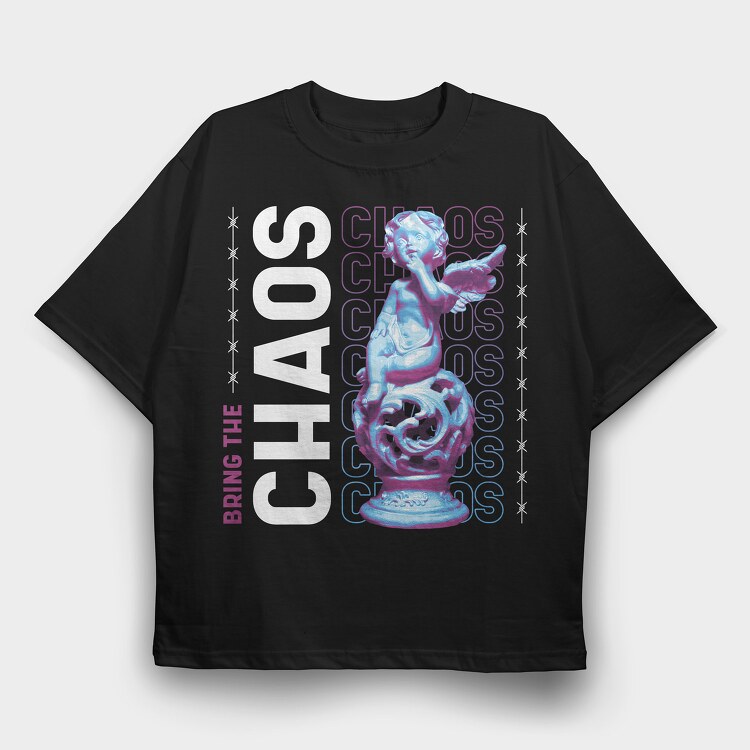 Nach Trap Chaos, Tricou Oversize Barbati (Unisex)