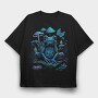 Trippy Frog Mushroom, Tricou Oversize Barbati (Unisex)