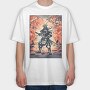 Samurai Traditional Trees, Tricou Oversize Barbati (Unisex)