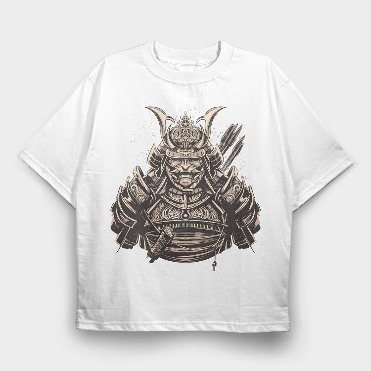 Samurai Warrior Dark, Tricou Oversize Barbati (Unisex)