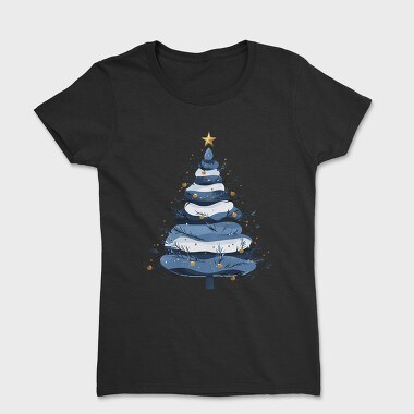 Blue Snow Serenity Tree, Tricou Femei