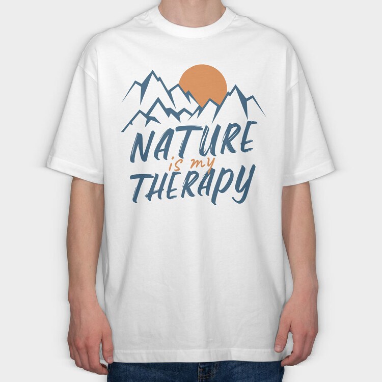 Nature Is My Therapy, Tricou Oversize Barbati (Unisex)