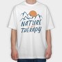 Nature Is My Therapy, Tricou Oversize Barbati (Unisex)