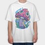 Trippy Mushroom, Tricou Oversize Barbati (Unisex)