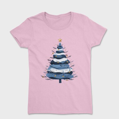 Blue Snow Serenity Tree, Tricou Femei