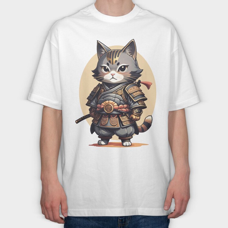 Samuraicat, Tricou Oversize Barbati (Unisex)