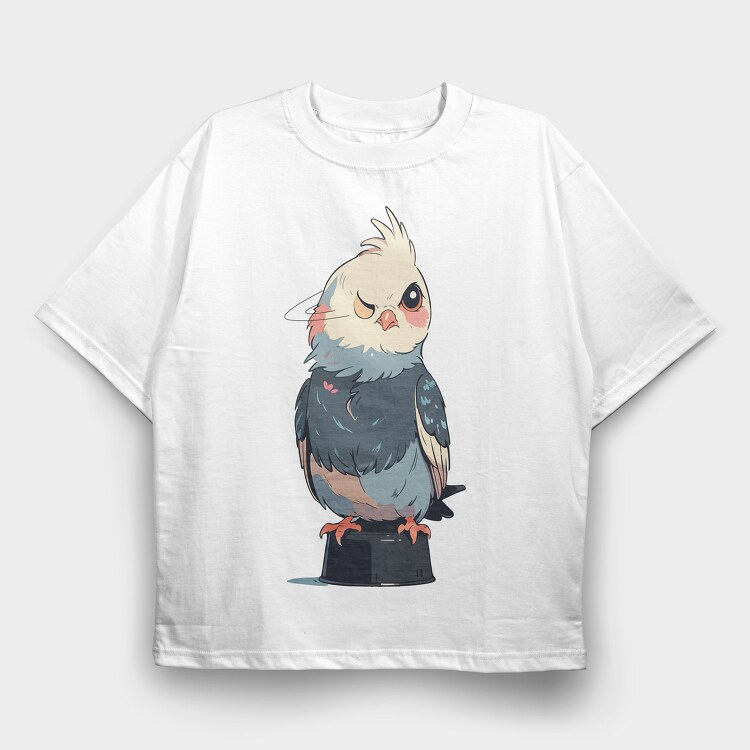 Cockatiel 2, Tricou Oversize Barbati (Unisex)