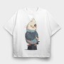 Cockatiel 2, Tricou Oversize Barbati (Unisex)