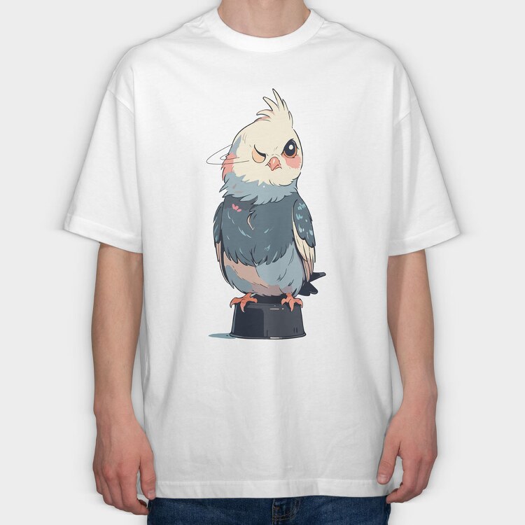 Cockatiel 2, Tricou Oversize Barbati (Unisex)