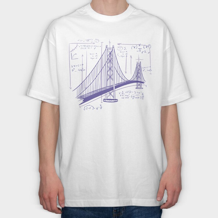 San Francisco Bridge, Tricou Oversize Barbati (Unisex)