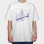 San Francisco Bridge, Tricou Oversize Barbati (Unisex)