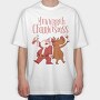 Santa and Deer Drunk, Tricou Oversize Barbati (Unisex)
