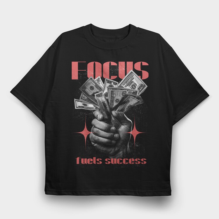 Focus, Tricou Oversize Barbati (Unisex)