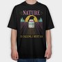 Nature Vaporwave, Tricou Oversize Barbati (Unisex)