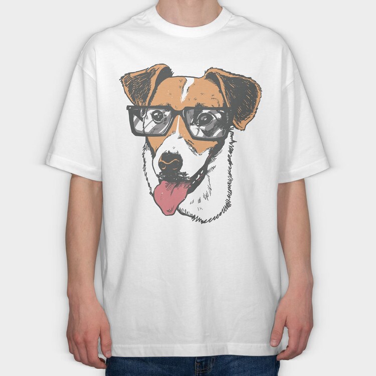 Jack Russell Terrier Sunglasses, Tricou Oversize Barbati (Unisex)