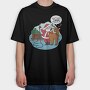 Naughty Santa, Tricou Oversize Barbati (Unisex)