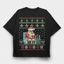 Santa Chess, Tricou Oversize Barbati (Unisex)