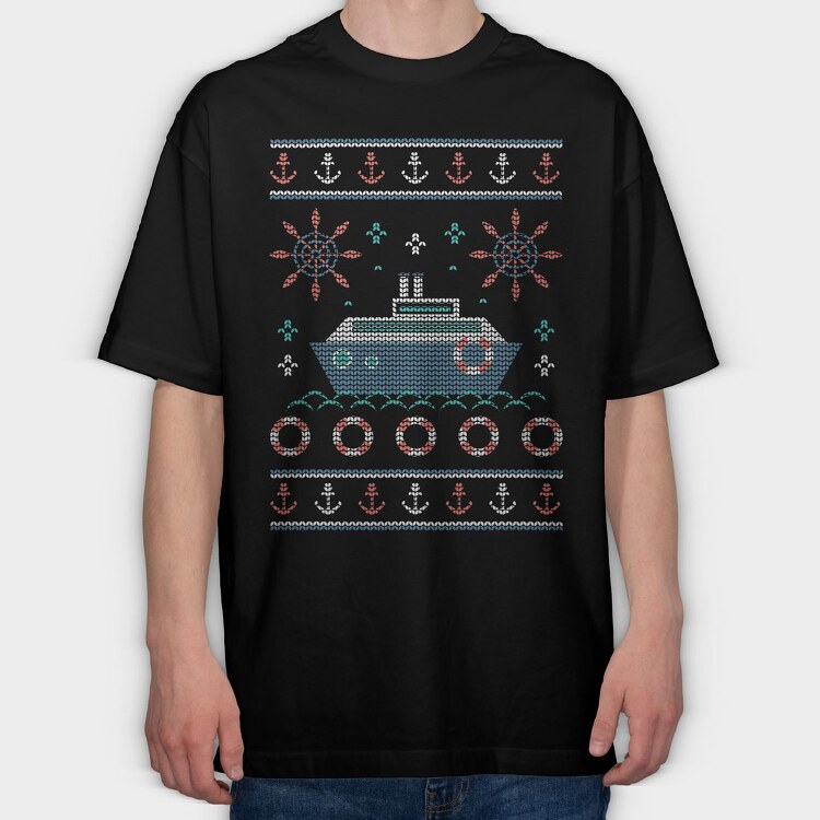 Nautic Ugly Sweater, Tricou Oversize Barbati (Unisex)