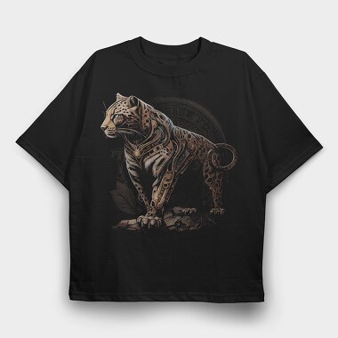 Jaguar Steampunk, Tricou Oversize Barbati (Unisex)