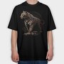 Jaguar Steampunk, Tricou Oversize Barbati (Unisex)